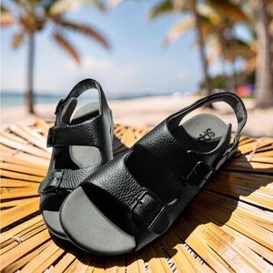 SAS Relaxed Black Sandals